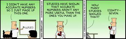 Dilbert comic about numbers in content
